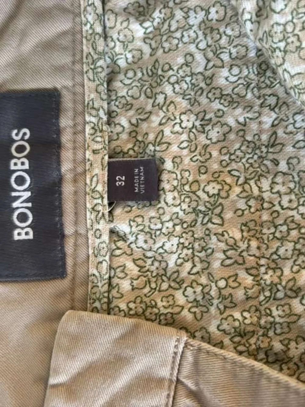 Bonobos Tan Flat-Front Roll-Cuff Cotton Shorts